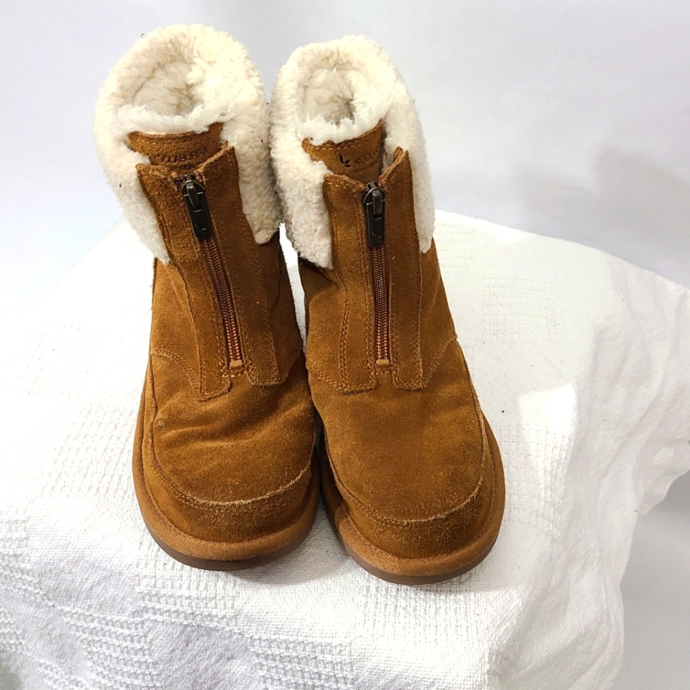 Koolaburra By Ugg Youth‎ Kids Grls Size 2 Boots with Zipper in the Front Brown